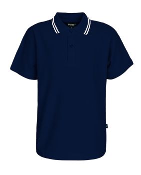 S/S Polo - Stripe Collar
