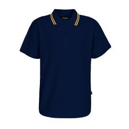 S/S Polo - Stripe Collar