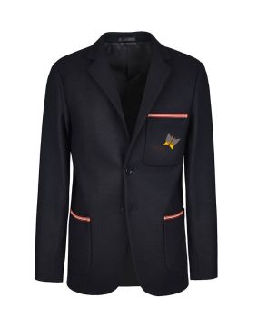 Unisex Flannel Blazer with Braid on All Pockets