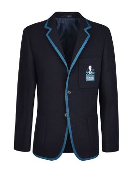 Unisex Flannel Blazer with Braid around Edge