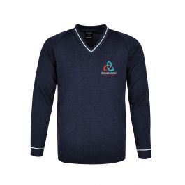Jumper with Stripe Neck & Cuffs