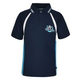 S/S Polo with contrast panels & jacquard collar