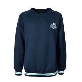 Crew Neck Windcheater with stripe rib