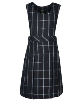 Navy tartan school pinafore hot sale