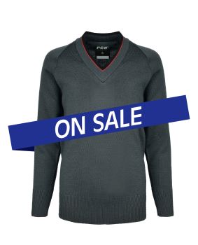 Wool Blend Jumper w neck stripe