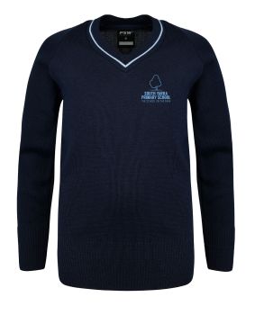 Wool Blend Jumper w neck stripes