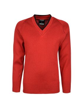 Wool Blend Jumper w neck stripes