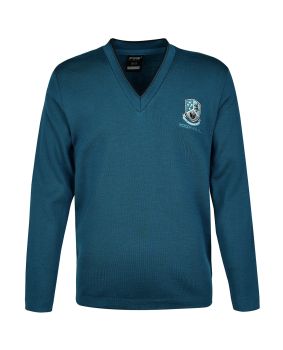 Open Hem Jumper with Stripe Neck