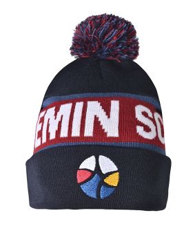 Circular Custom Jacquard Beanie with Pom Pom