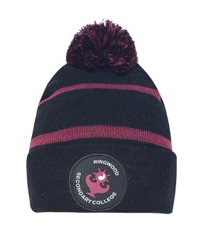 Circular Custom Jacquard Beanie with Pom Pom
