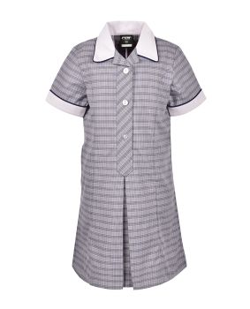 Summer Dress-Contrast Collar & Cuffs