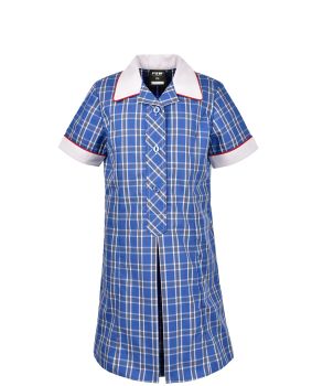 Summer Dress-Contrast Collar & Cuffs