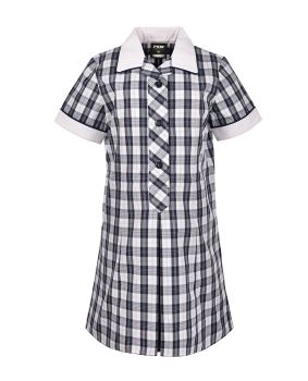 Summer Dress-Contrast Collar & Cuffs