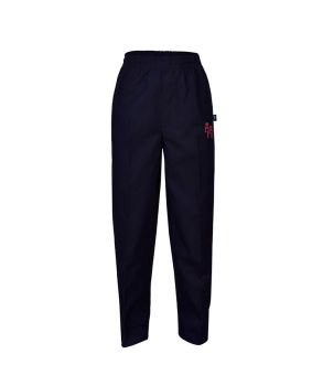 Elastic Waist Pants with Back Yoke