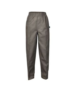 Elastic Waist Pants with Back Yoke