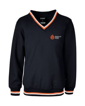 V-Neck Windcheater - Stripe Rib