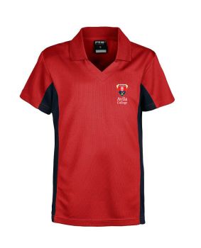 S/S Mesh V-neck polo