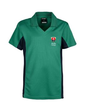 S/S Mesh V-neck polo