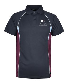 S/S Micromesh Polo w Contrast Panel & Piping
