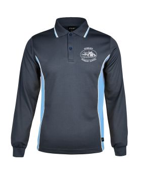 Long Sleeve Mesh Polo