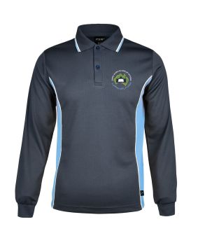 Long Sleeve Mesh Polo