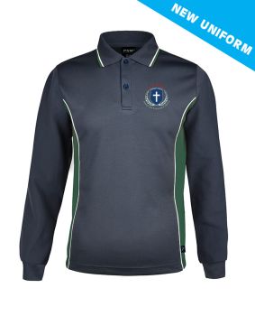 Long Sleeve Mesh Polo