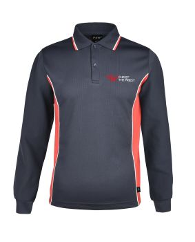 Long Sleeve Mesh Polo