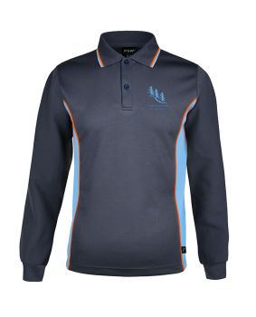 L/S Mesh Polo with Panels