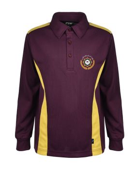 L/S Mesh Polo with contrast inserts