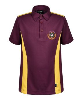 S/S Mesh Polo with contrast inserts
