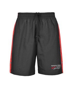 Shorts with Contrast Mesh Panel