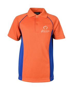S/S Raglan Panelled polo Mesh