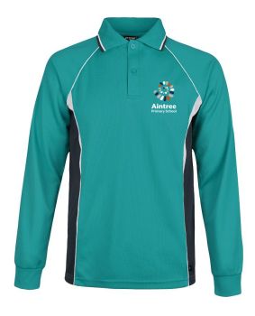 L/S Mesh Polo w Contrast Panels