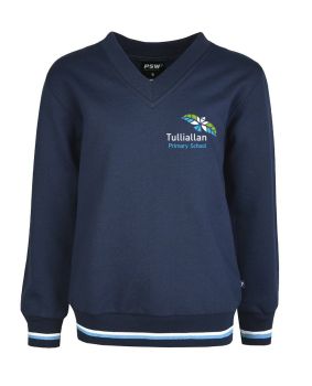 V-Neck Windcheater-Stripe Waist & Cuffs