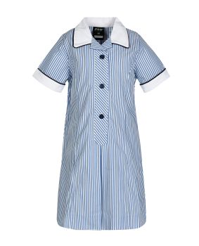 Summer Dress-Contrast Collar & Cuffs