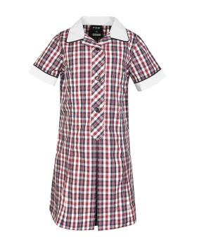 Summer Dress-Contrast Collar & Cuffs
