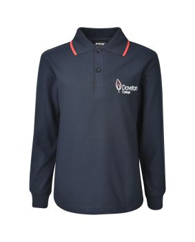 L/S Polo with contrast back panel