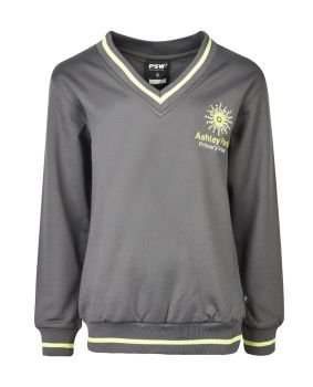 V-Neck Windcheater-Stripe Rib