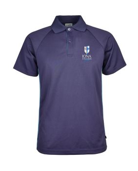 S/S Mesh Polo with Contrast Stripes