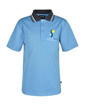 S/S Mesh Polo-Stripe Collar