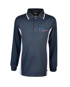 Long Sleeve Mesh Polo - Cotton Back