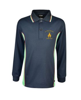 Long Sleeve Mesh Polo - Cotton Back