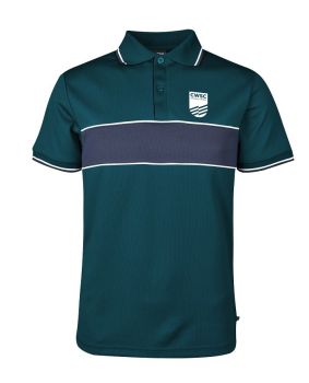 Short Sleeve Polo with Horizontal Panel