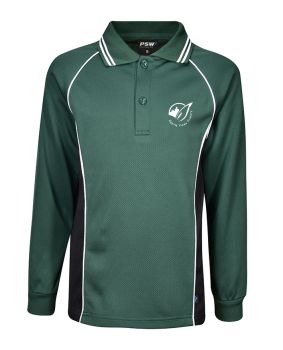 Long Sleeve Mesh Polo