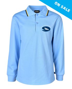 LS CB Mesh Polo-Stripe Collar