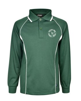 Long Sleeve Mesh Polo