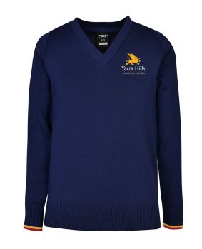 Poly/ Cotton Jumper Double colour trim on sleeve hem only