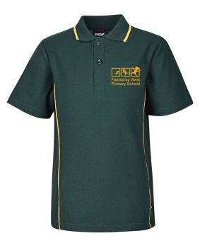 SS pique polo with contrast piping