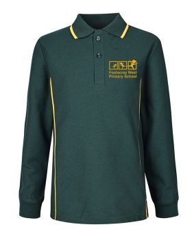 LS pique polo with contrast piping