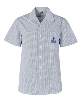 S/S Check Open Neck Shirt